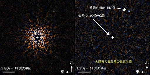 直接撮像　すばる望遠鏡　GJ504b